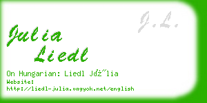 julia liedl business card